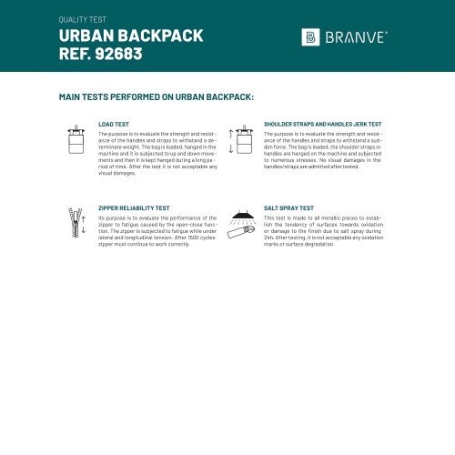 URBAN BACKPACK. Plecak na laptopa 14" z miękką powłoką i impregnowanym materiałem
