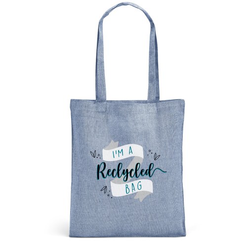 RYNEK. Torba zawierająca bawełnę pochodzącą (70% rPET), poliester z recyklingu (30%) (140 g/m²)