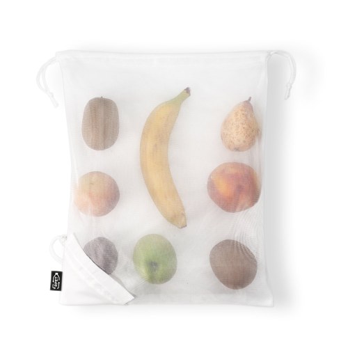 BOLZANO. Składana torba wykonana z siatki i poliester z recyklingu 190T (100% rPET)