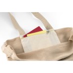 PADOVA. Torba z juco (275 g/m²) z wewnętrzną kieszenią ze 100% bawełny (120 g/m²)