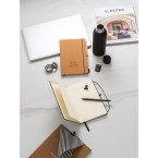 MATISSE. Notatnik A5 ze sztywną okładką ze kóry pochodzącej (70% recyklingu) z kartkami w linie