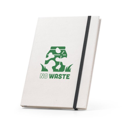 MILKY. Notatnik A5 z twardą okładką wykonaną w 100% z papieru pochodzącego z recyklingu