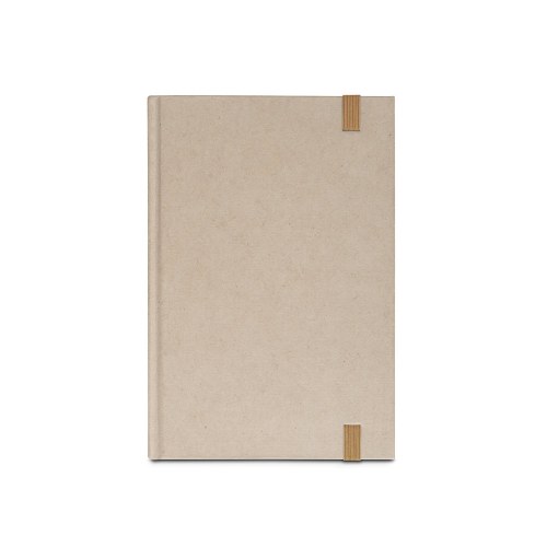 DICKINSON. Notatnik A5 w twardej oprawie wykonany z papieru z trzciny cukrowej (80% trzciny cukrowej) z kartkami w linie