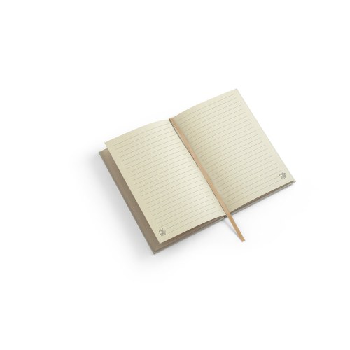DICKINSON. Notatnik A5 w twardej oprawie wykonany z papieru z trzciny cukrowej (80% trzciny cukrowej) z kartkami w linie