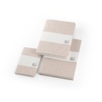 ORGANIC SOFT. Notatnik A6 z elastyczną okładką wykonaną z organicznej masy, z rośliny zwanej "trawą słoniową" (80%)