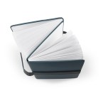 SANDERSON. Notatnik A5 z PU (50% z recyklingu) z dwoma blokami: stronami w linie i zwykłymi
