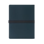 SANDERSON FOLDER. Teczka A4 z PU (50% z recyklingu) z magnetycznym zamknięciem i notatnikiem ze stronami w linie