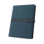 SANDERSON FOLDER. Teczka A4 z PU (50% z recyklingu) z magnetycznym zamknięciem i notatnikiem ze stronami w linie