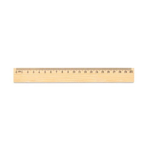WESLEY 20. Linijka z drewna sosnowego o długości 20 cm