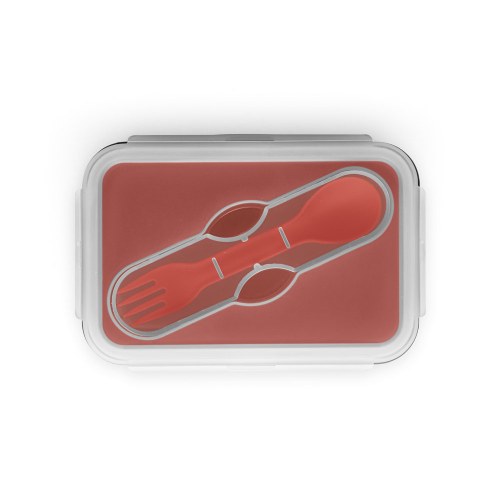 SAFFRON. Lunch Box. Wysuwane hermetyczne pudełko wykonane z silikonu i PP 640 mL