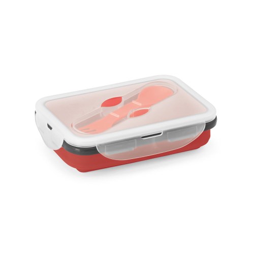 SAFFRON. Lunch Box. Wysuwane hermetyczne pudełko wykonane z silikonu i PP 640 mL