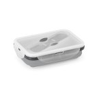 SAFFRON. Lunch Box. Wysuwane hermetyczne pudełko wykonane z silikonu i PP 640 mL