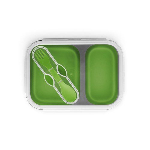 DILL. Lunch Box. Wysuwane hermetyczne pudełko wykonane z silikonu i PP (480 i 760 mL)