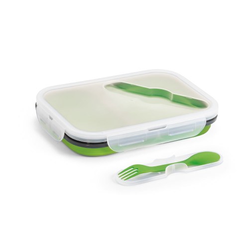 DILL. Lunch Box. Wysuwane hermetyczne pudełko wykonane z silikonu i PP (480 i 760 mL)
