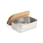 SHINO. Lunch Box. Pudełko na lunch ze stali nierdzewnej z bambusową pokrywką 800 ml