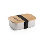 SHINO. Lunch Box. Pudełko na lunch ze stali nierdzewnej z bambusową pokrywką 800 ml