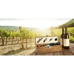 SYRAH. Zestaw do wina wykonany z bambusa, ABS i stali nierdzewnej