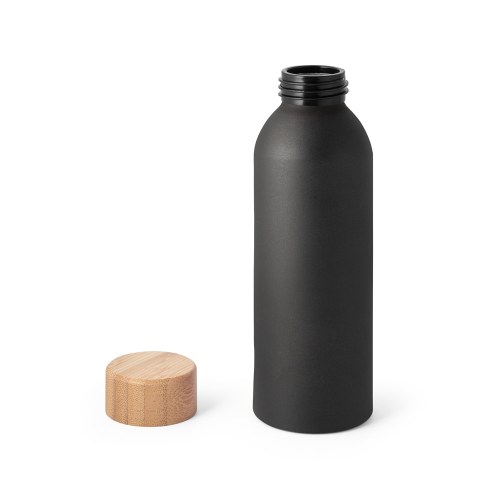 QUETA. Aluminiowa butelka z bambusową pokrywką 550 ml