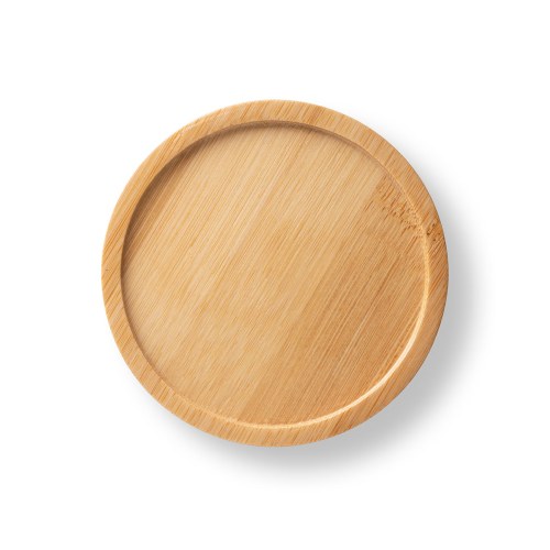 FANGIO. Kubek ceramiczny z bambusową podstawą i pokrywką 220 mL