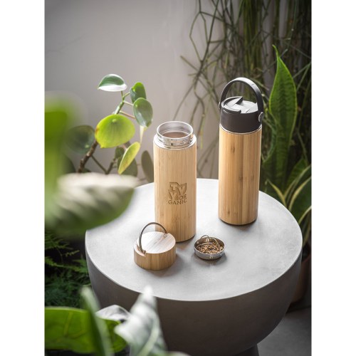 LAVER. Butelka termiczna z bambusa, stali nierdzewnej i PP 440 ml