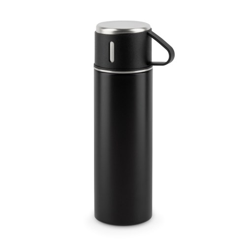 COMANECI. Dwuścienna butelka ze stali nierdzewnej (90% z recyklingu) z matowym wykończeniem 490 ml