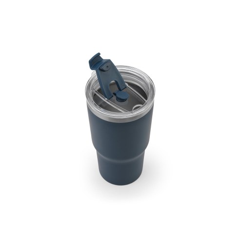 JOYNER M. Kompaktowy kubek podróżny ze stali nierdzewnej (91% z recyklingu) z podwójnymi ściankami izolowanymi próżniowo i matowym wykończeniem 600 ml