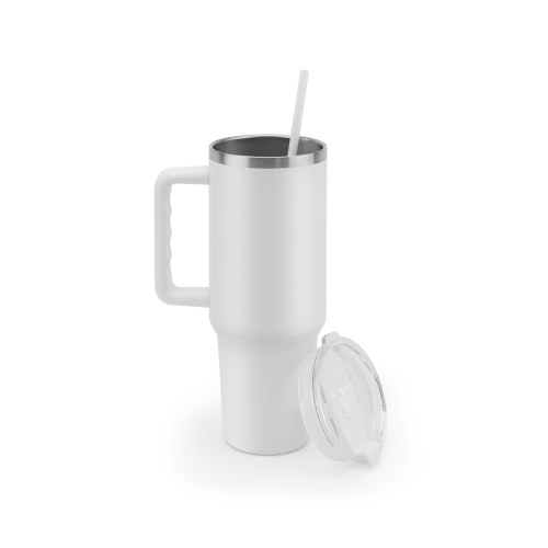 JOYNER XL. Duży kubek podróżny ze stali nierdzewnej (91% z recyklingu) z podwójnymi ściankami izolowanymi próżniowo i matowym wykończeniem 1300 ml
