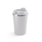 PHELPS CERAMIC. Kubek podróżny ze stali nierdzewnej z ceramicznym wykończeniem wnętrza o pojemności 470 ml