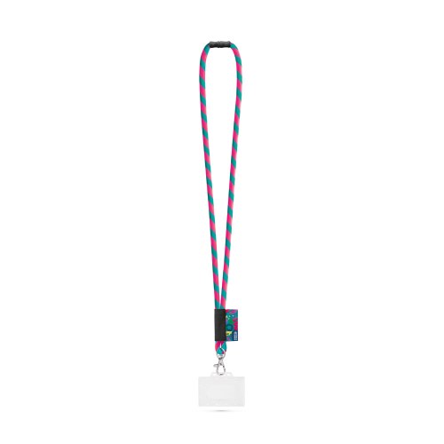WATFORD. SET Lanyard TUBE Long (Ø 7 mm) z karabińczykiem 9 mm, zapięciem bezpieczeństwa Ø 7 mm i sztywnym uchwytem na identyfikator/kartę o wymiarach 91 x 68 mm
