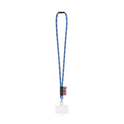 WATFORD. SET Lanyard TUBE Long (Ø 7 mm) z karabińczykiem 9 mm, zapięciem bezpieczeństwa Ø 7 mm i sztywnym uchwytem na identyfikator/kartę o wymiarach 91 x 68 mm