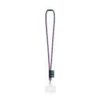 WATFORD. SET Lanyard TUBE Long (Ø 7 mm) z karabińczykiem 9 mm, zapięciem bezpieczeństwa Ø 7 mm i sztywnym uchwytem na identyfikator/kartę o wymiarach 91 x 68 mm