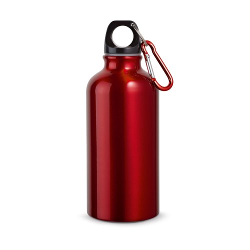 LANDSCAPE S. Aluminiowa butelka sportowa z karabińczykiem 400 ml