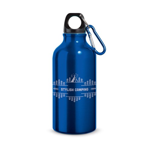 LANDSCAPE S. Aluminiowa butelka sportowa z karabińczykiem 400 ml