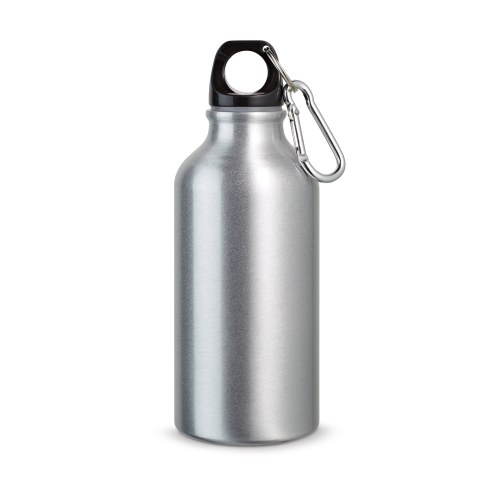 LANDSCAPE S. Aluminiowa butelka sportowa z karabińczykiem 400 ml