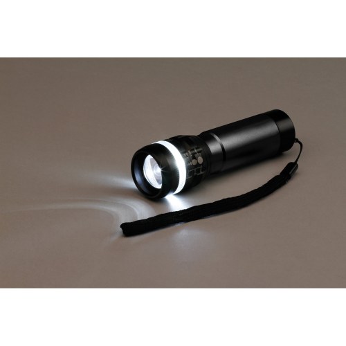 ZOOMIN. Aluminiowa latarka z funkcją zoomu z 3 trybami świecenia