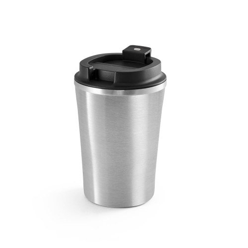 PHELPS. Kubek podróżny 470 ml ze stali nierdzewnej i PP