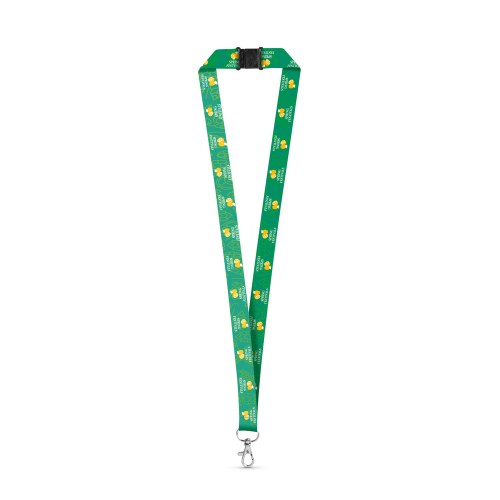 DOVER. SET Lanyard SUBLIMATION Long II (20 mm) z poliestru z recyklingu (100% rPET) z karabińczykiem o szerokości 20 mm i zapięciem bezpieczeństwa