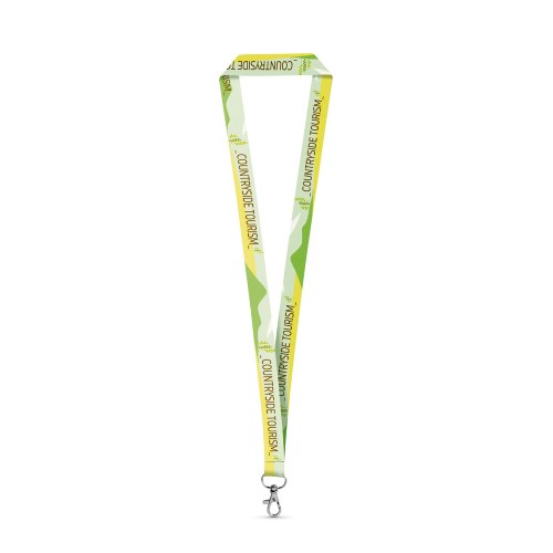 WINDSOR. SET Lanyard SUBLIMATION Long II (20 mm) z poliestru z recyklingu (100% rPET) z karabińczykiem o długości 20 mm