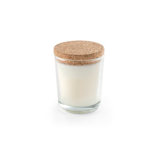 ZEN 80. Aromatyczna świeca w szklanym kubku z korkową pokrywką 80 g