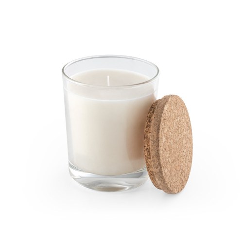 ZEN 180. Aromatyczna świeca w szklanym kubku z korkową pokrywką 180 g