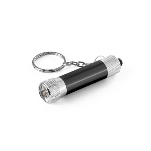 RE-LERGAN. Aluminiowy brelok do kluczy (92% z recyklingu) z latarką LED z 3 diodami
