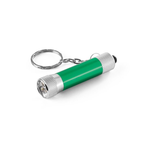 RE-LERGAN. Aluminiowy brelok do kluczy (92% z recyklingu) z latarką LED z 3 diodami