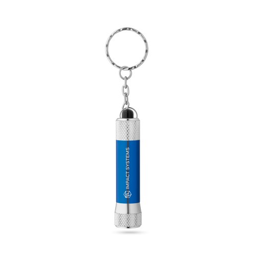 RE-LERGAN. Aluminiowy brelok do kluczy (92% z recyklingu) z latarką LED z 3 diodami