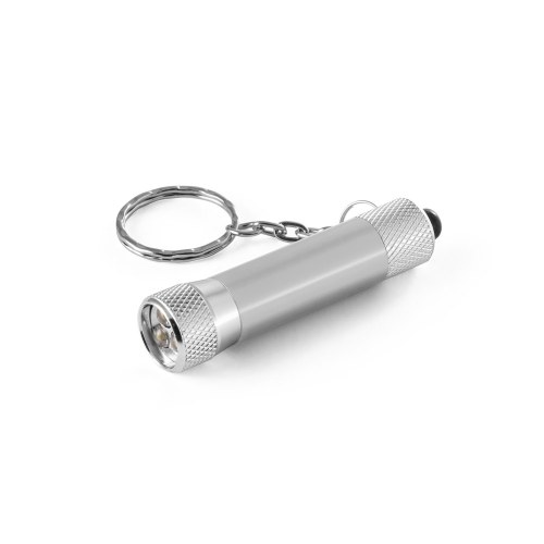 RE-LERGAN. Aluminiowy brelok do kluczy (92% z recyklingu) z latarką LED z 3 diodami