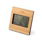 BROMLEY. Biurkowa stacja pogodowa z ekranem LCD z ABS i bambusa