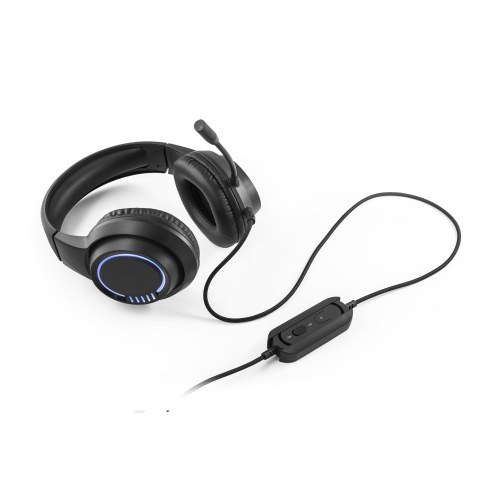 Thorne Headset RGB. Słuchawki do gier ABS z 2-metrowym kablem, mikrofonem i diodami LED RGB
