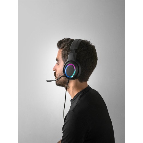 Thorne Headset RGB. Słuchawki do gier ABS z 2-metrowym kablem, mikrofonem i diodami LED RGB