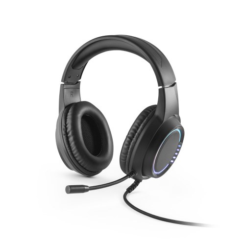 Thorne Headset RGB. Słuchawki do gier ABS z 2-metrowym kablem, mikrofonem i diodami LED RGB