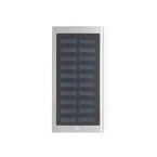 CLERK. Power bank 8 000 mAh z panelem słonecznym z aluminium pochodzącego w 100% z recyklingu