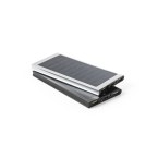 CLERK. Power bank 8 000 mAh z panelem słonecznym z aluminium pochodzącego w 100% z recyklingu